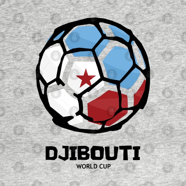 Djibouti Football Country Flag by KewaleeTee